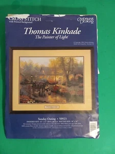 Thomas Kinkade Painter "Sunday Outing" 50923 Cross Stitch Kit 1996 - Picture 1 of 7
