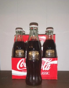 1996 Coca Cola 100 Years Of Olympic Tradition Athens To Atlanta 6 Pack Bottles - Picture 1 of 5