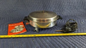 Saladmaster 7817 Stainless Steel Electric Skillet Lid & Cord Missing Lid Knob - Picture 1 of 12