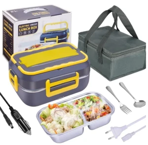 Portable Car-mounted Household 2in1 Electric Heated Lunch Box for office worker - Bild 1 von 5