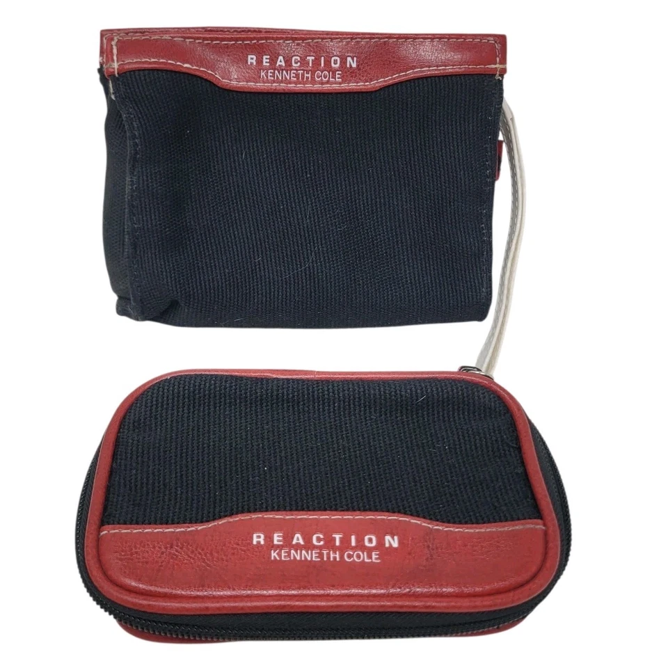 Juego de 2 bolsas de maquillaje cosmético Kenneth Cole Reaction artículos de tocador bolsas con cremallera Foto 1 de 4