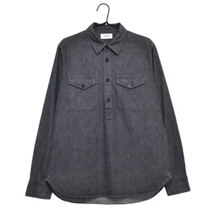 Mr P. Porter 100% Cotton Men’s Gray Long Sleeve Shirt Size S Made in Portugal - Picture 1 of 9