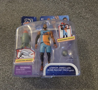 Space Jam 2: A New Legacy Lebron James With Acme Rocket Pack 4000 4" Toy Figure - Image 1 of 4