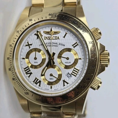 Invicta Men's Speedway Chronograph Watch 9956 39mm Gold - image 1 of 4