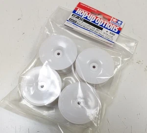 Medium-Narrow White Dish Wheels (Offset 0) 4pcs Tamiya RC 53475 - Picture 1 of 2