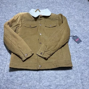 Brooklyn Cloth Herren braun Sherpa gefüttert Cord Trucker Winter MEDIUM Jacke - Bild 1 von 10