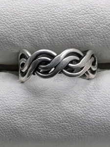 Beau Sterling Silver Celtic Weave Band Ring Size 4.75 - Picture 1 of 6