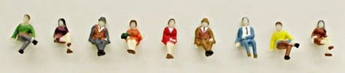 Model Power #1336 N Scale Nine Sitting People FACTORY NEW!!! - Image 1 of 1