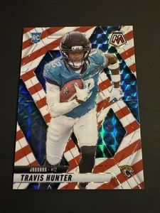2025 Panini Mosaic Football #301 Travis Hunter RC Candy Cane Stripe Prizm - Picture 1 of 10