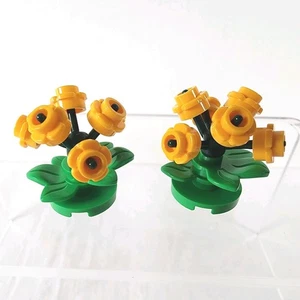 Lego MOC RECONSTRUIR Ciudad Amigos Plantas Arbusto Arbusto Flor Hojas Lote de 2 Dk Amarillo - Imagen 1 de 4