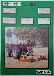 Original Zappator Jet 3 Spindelmäher mehrsprachiger Prospekt, Modelle J & SLH - Bild 1 von 4