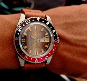 Vintage Aquastar Duwardh Watch Skin Diver Automatic Watch 1970s Very Rare - Picture 1 of 14