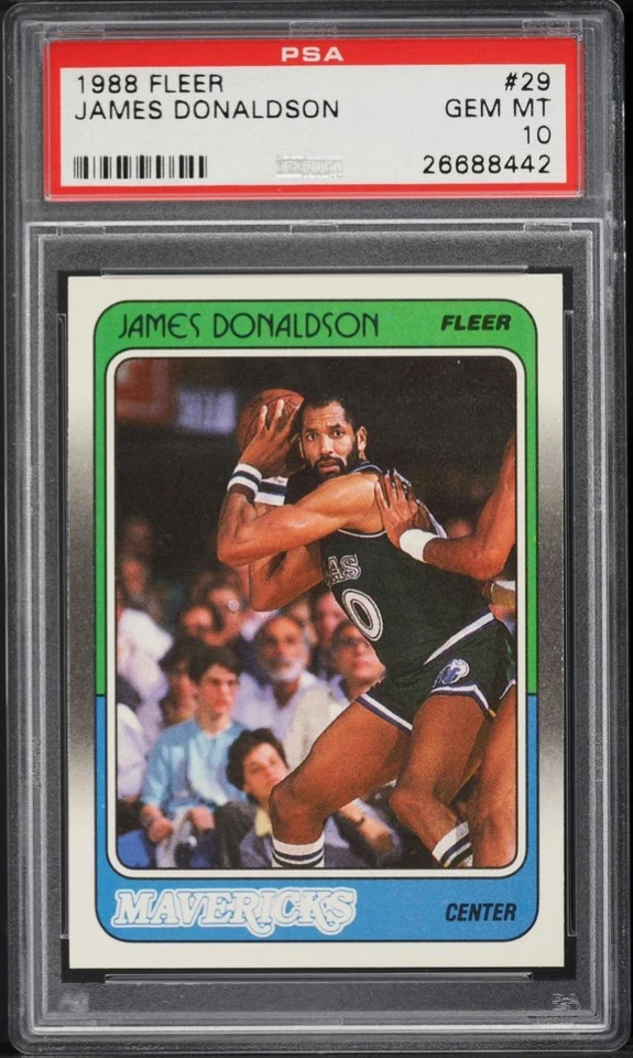 1988 Fleer Basketball #29 James Donaldson PSA 10 GEM MINT - Image 1 of 2