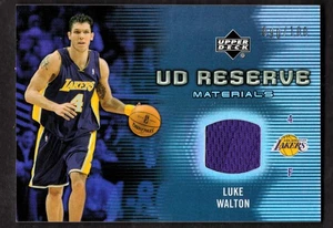 2006-07 UD Reserve Materials  Luke Walton 090/100 GAME USED JERSEY RELIC LAKERS - Picture 1 of 2