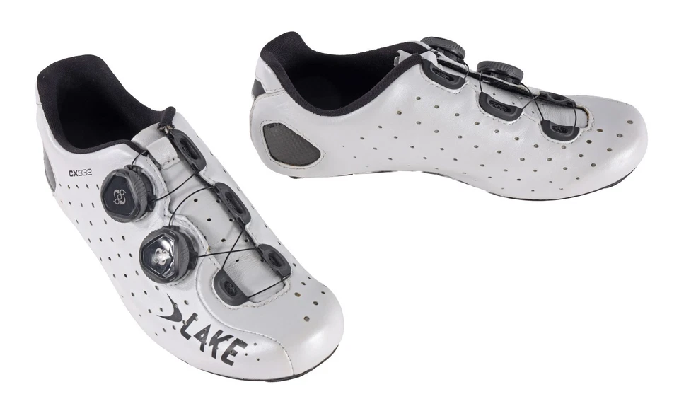 Lake CX332 Carbono Bicicleta de Carretera Zapatos EU 38 US 7.5 Mujeres BLANCO 3 Pernos BOA Ciclismo TT Foto 1 de 4