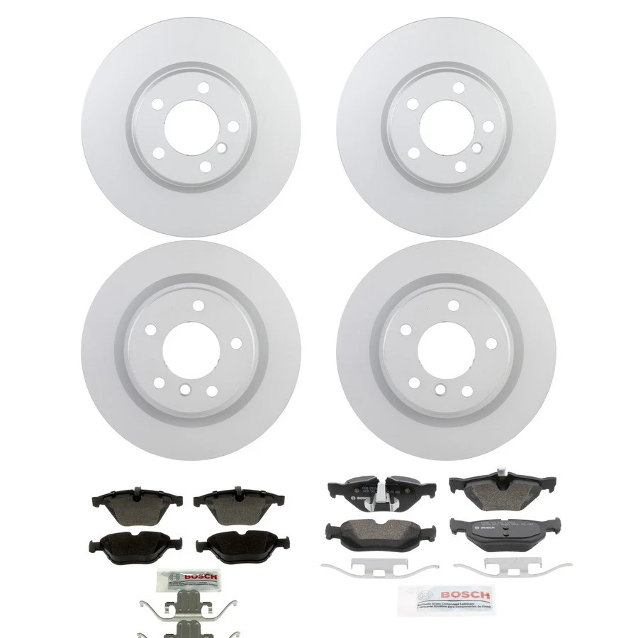 Kit de pastillas de freno y rotor semimetálicos Bosch QuietCast para BMW 328i 2012-2012 Foto 1 de 4