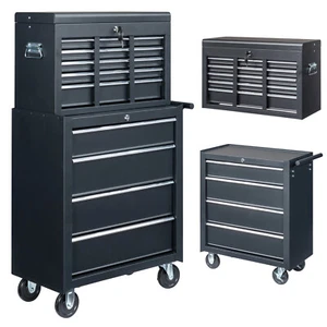 9-Drawer Rolling Tool Chest Large Tool Cabinet Organizer with Wheels / Drawers - Picture 1 of 22