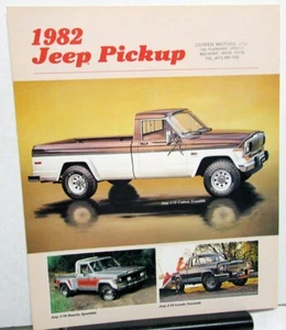 1982 Jeep Pickup J10 J20 Townside Honcho Laredo Pioneer AMC Sales Brochure - Picture 1 of 3
