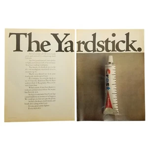 1969 Crest Zahnpasta Vintage 2 Seiten Druck Anzeige The Yardstick Every Inch  - Bild 1 von 4