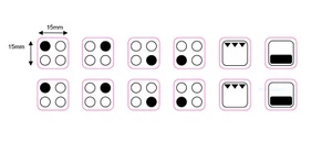 DUAL SET 4 RING STOVE STICKERS HOB OVEN REPLACEMENT DECALS LABELS LAMINATED. - Picture 1 of 13