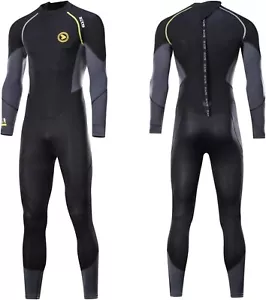 ZCCO Mens Long Wetsuit 1.5/5mm Black Ultra Stretch Front Zip SUP KayakSurfingXXL - Picture 1 of 6