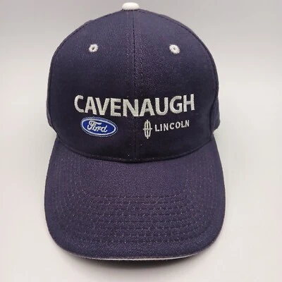 Gorra Cavenaugh Ford Lincoln concesionario publicidad gorra correa trasera azul blanco escritura Foto 1 de 4