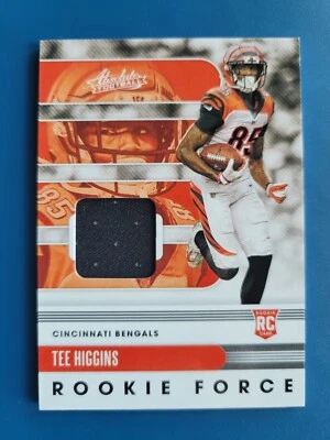 Tee Higgins 2020 PANINI ABSOLUTE "ROOKIE FORCE" RC JSY #10 CINCINNATI BENGALS! - Image 1 of 2