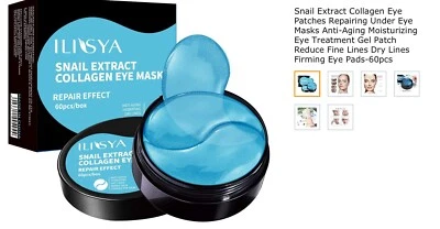 60Pcs Anti Aging  Repair  Snail Collagen Firming Under Eye Patch Mask - Image 1 of 4