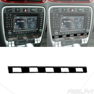Glossy Piano Black Climate Console Button Cover Trim For Porsche Cayenne Sport - Picture 1 of 10