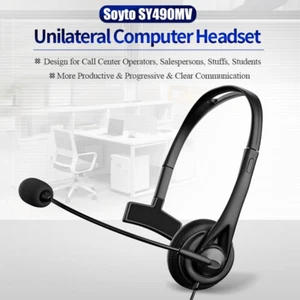 USB Headphones Computer Headset with Microphone Noise Cancelling For PC Laptop - Picture 1 of 24