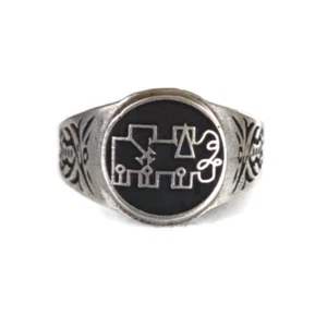 #66 Cimeies Sigil RIng Aleister Crowley gotische Dämonen + optionaler Anhänger - Bild 1 von 10
