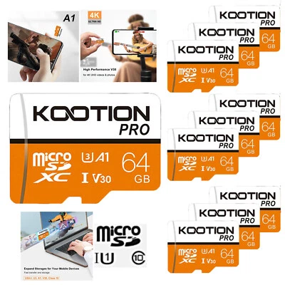 Lote de 64 GB a granel Tarjeta Micro SD Tarjeta de memoria MicroSDXC para cámara de video Wyze Foto 1 de 4