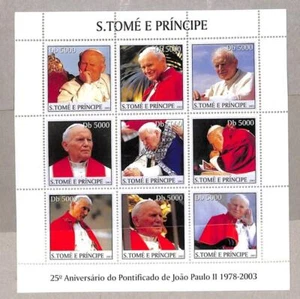 A3432 - SAO TOME & PRINCIPE ERROR MISSPERF, Miniature s: 2003, Pope John Paul II - Picture 1 of 1