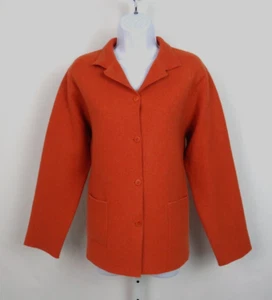 Vintage 1980er 90er EILEEN FISHER VERBRANNT ORANGE WOLLPULLOVER GRÖSSE MEDIUM WIE NEU - Bild 1 von 13