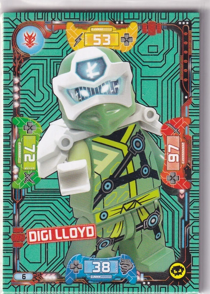 Lego Ninjago Series 5 TCG Trading Cards Card No. 6 Digi Lloyd - Image 1 of 1