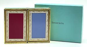 Authentic  Tiffany and Co.   Playing cards Two  sets  W/Box   SKS1612