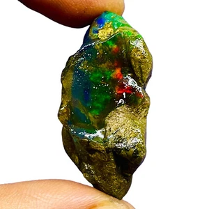 Opale etiope naturale 65,85 cts grezzo 39x21 mm enorme pietra preziosa sfusa non trattata - Foto 1 di 11