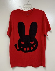 Dr Zodiac's MoonRock XL Red shirt double sided Smoking Bunny - Picture 1 of 6