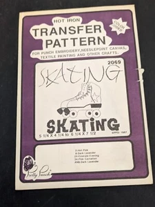 1989 Vintage Pretty Punch Hot Iron Transfer Pattern, SKATING Rollschuh - Bild 1 von 4