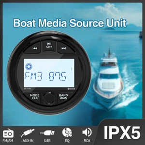 Radio estéreo marina para barco IPX5 impermeable Bluetooth FM AM reproductor multimedia digital - Imagen 1 de 16