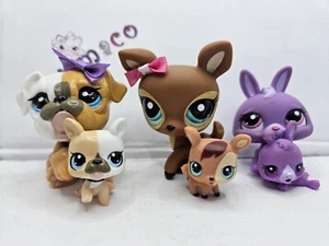 Original PetShop Hirsch #3583 #3584 + Bulldogge #3587 #3588 + Hase #3591 #3592 - Bild 1 von 9