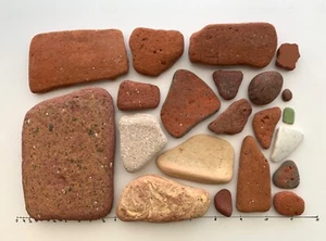 Piastrelle da spiaggia ceramica terracotta surf ciottoli caduti arte/artigianato USA vetro mare - Foto 1 di 15