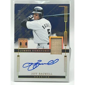 2024 Panini Impeccabile Jeff Bagwell Gold Lumber Firme Bat Relic Auto 4/10 - Foto 1 di 2