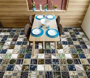 3D Art Tile Pattern 5229 Floor WallPaper Murals Wall Print Decal AJ WALL Fay - Picture 1 of 5