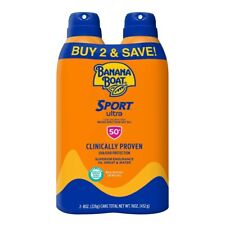Banana Boat Ultra Sport Clear Sunscreen Spray - SPF 50 - 16 fl oz (2/8oz PACK)