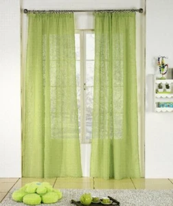 Gardinen transparent grün Bleistiftfalte 200 x 270 cm NEU (H) - Bild 1 von 6