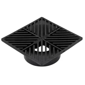 6in Plastic Black Drainage Grate NEW - Square Outdoor Fitting - Picture 1 of 4