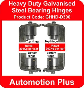 Double Heavy Duty Galvanised Steel Bearing Hinges Rated up to 300KG per gate   - Picture 1 of 1
