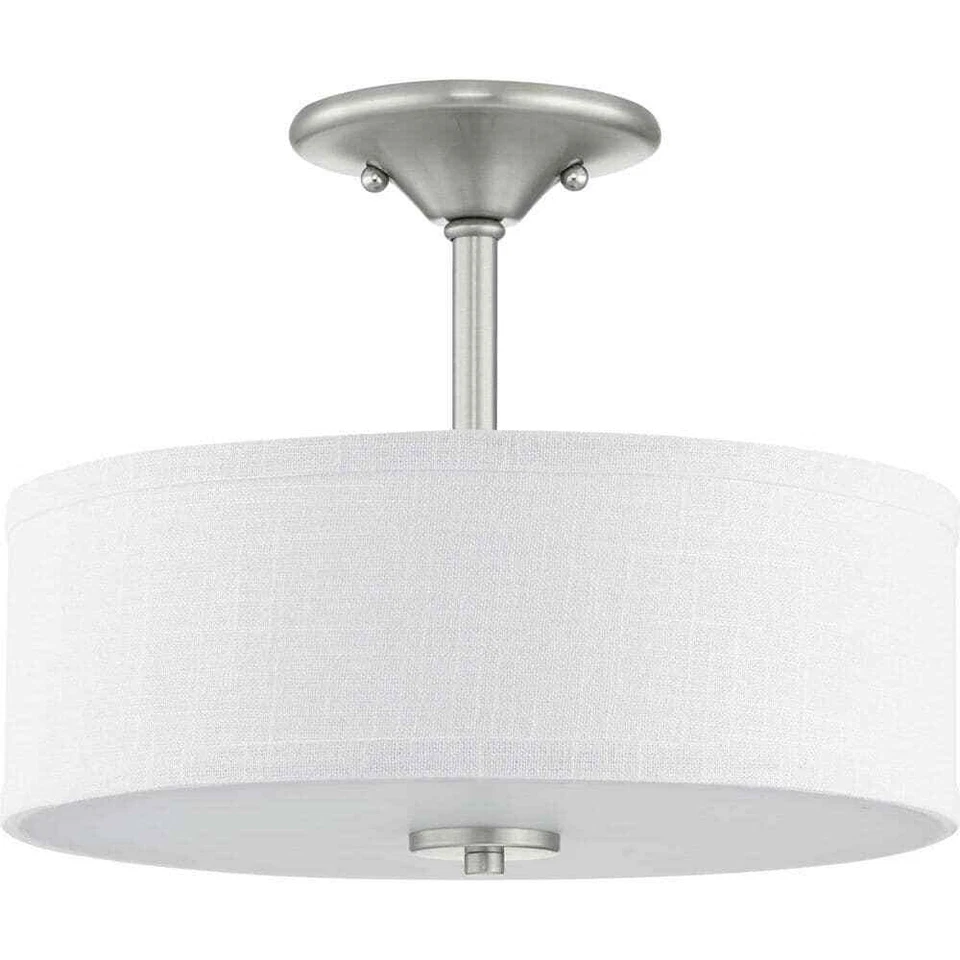 Progress Lighting P350129 Inspire 2 Light 13" Wide Semi-flush Drum Ceiling Fixtu