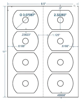 Compulabel 312682 Business Card CD Labels (100 White Sheets 800 CD Labels) - Image 1 of 4